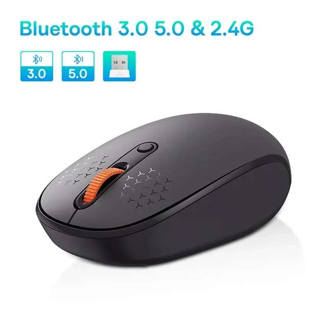 Тихая Bluetooth мышь Baseus F01B с USB-приемником 2,4 ГГц