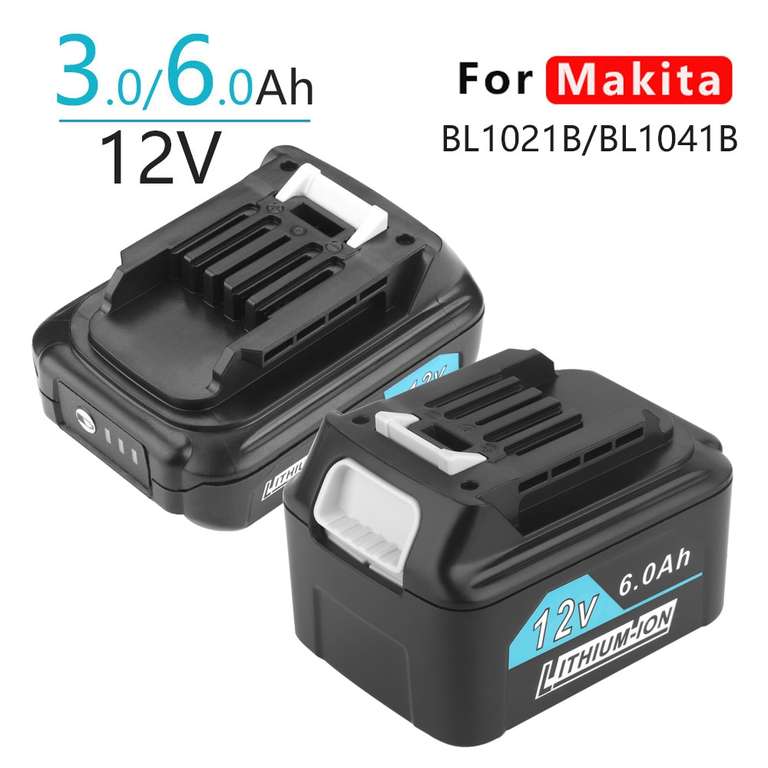 АКБ для электроинструментов Makita 10V-12V, 3Ач и 6Ач (аналог не оригинал)