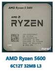 AMD Процессор Ryzen5 5600 OEM (без кулера) (из-за рубежа, с Озон картой)
