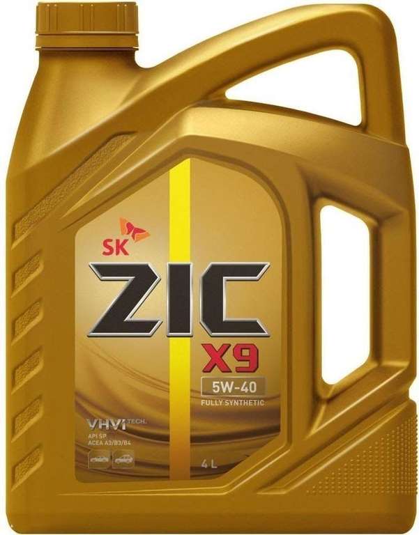 Моторное масло синтетическое ZIC X9, 5W-40, 4л