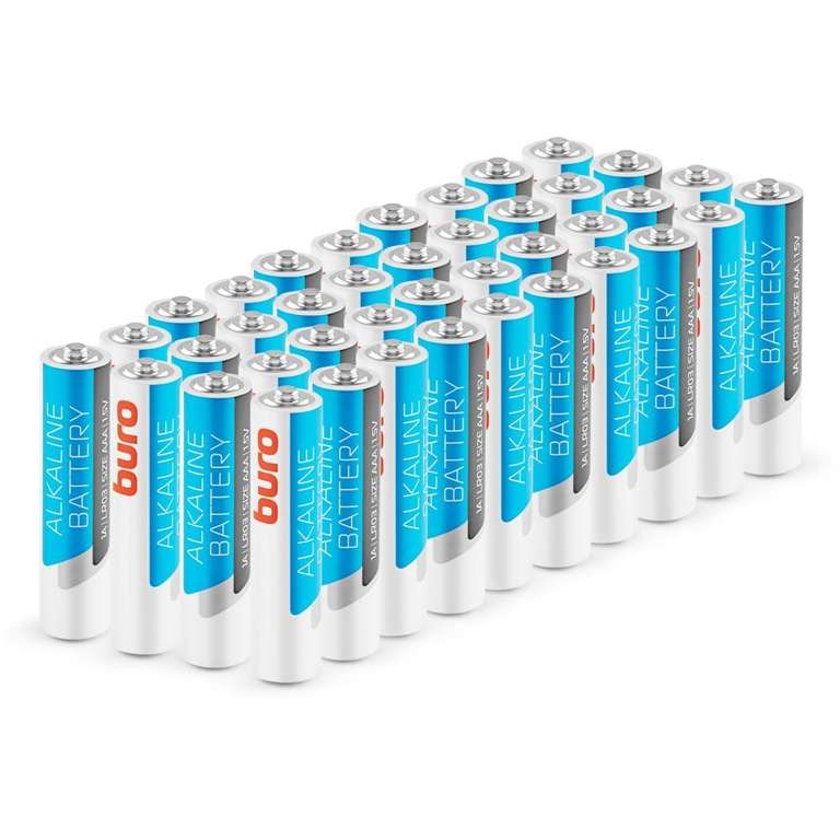 AAA Батарейка Buro Alkaline LR03, 40 шт.
