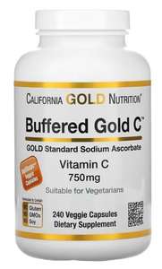 Витамин С California Gold Nutrition Buffered Vitamin C капс., 750 мг, 0.29 г, 240 шт.