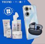 Смартфон Tecno Camon 20 Pro 8/256 ГБ, белый + Наушники TWS Sonic 1 черные + Бьюти бокс MIXIT, набор косметики, подарочный набор