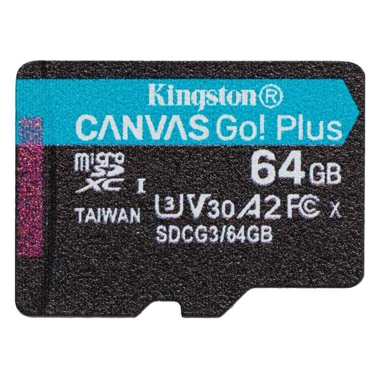 Карта памяти SDXC Micro Kingston Canvas Go! Plus SDCG3/64GBSP (355₽ с бонусами)