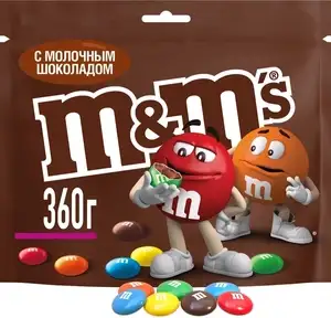 M&M's драже с молочным шоколадом, 360 грамм (по акционной цене РАСКУПИЛИ! нажмите кнопку "Истекло")