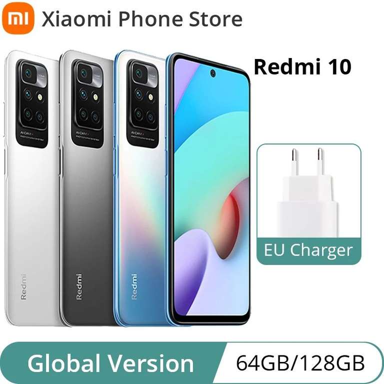 Телефон Xiaomi Redmi 10 4/64 global (при оплате через Qiwi ~9400₽)