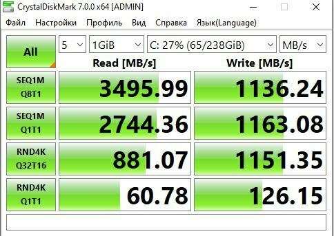 SSD диск ADATA Gammix S11 Pro 1ТБ (AGAMMIXS11P-1TT-C)