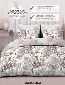 Комплект постельного белья Василиса, Поплин, 2-x спальный с простыней Евро, наволочки 70x70