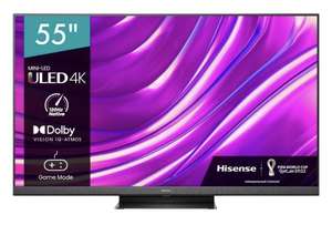 55" 4K Телевизор Hisense 55U8HQ, ULED, темно-серый, Smart TV VIDAA