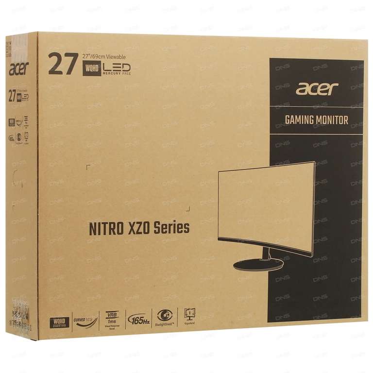 Монитор изогнутый Acer Nitro XZ270UPbmiiphx (27", VA, 2K, 165 Гц, 1 мс, 100% sRGB, динамики)