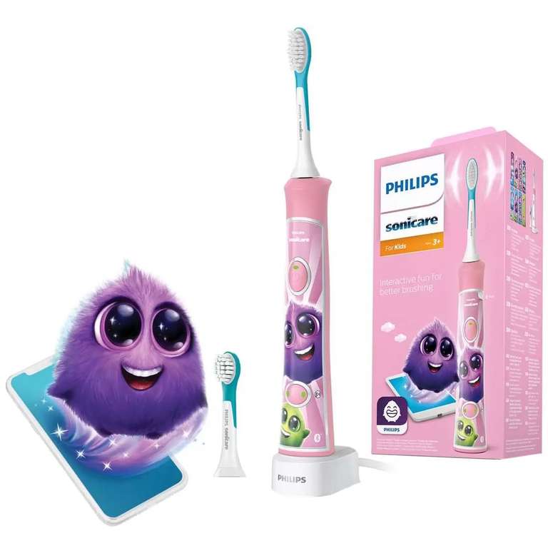 Электрическая зубная щетка для детей Philips Sonicare For Kids HX6352/42(HX6322/04) с приложением