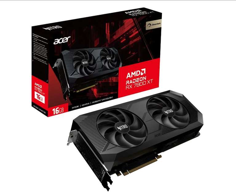 Acer Видеокарта Radeon RX 7800 XT Nitro OC 16 ГБ (с Ozon Картой)