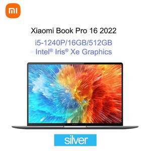 Ноутбук Xiaomi Book Pro 16 2022, 16", 3840*2160, OLED, Intel Core i5-1240P, 16/512 Гб, Intel Iris Xe Graphics, windows 11