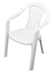 Кресло Туба-дуба Невод 0011, 58.5x57.5x81.5 см, полипропилен, белое/зеленое
