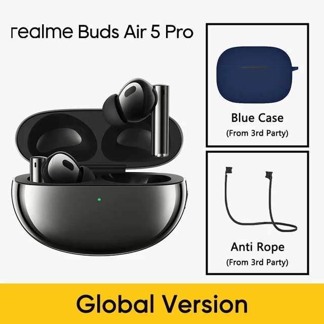 TWS наушники realme Buds Air 5 Pro Глобальная версия + чехол + шнурок
