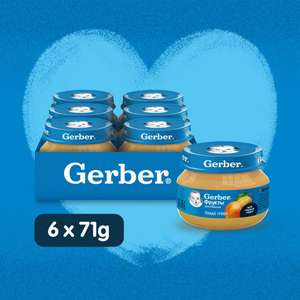 Пюре Gerber 6 шт. х 71 гр. (вкусы - морковь, банан или груша)