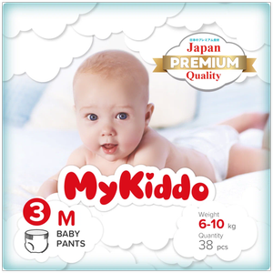 Подгузники трусики детские с индикатором влаги MyKiddo Premium M (6-10 кг) 38 шт