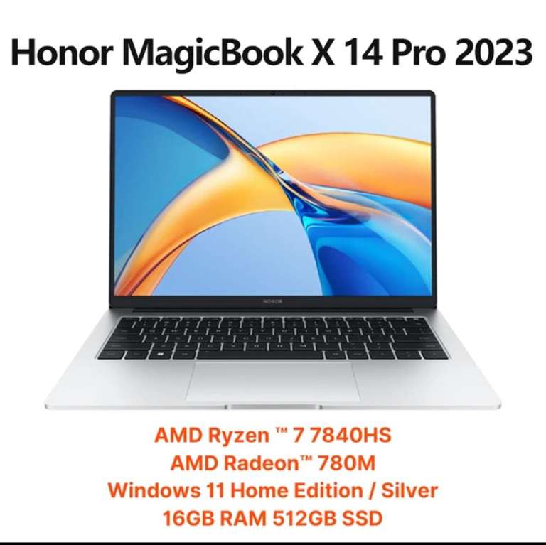 Ноутбук Honor MagicBook X 14 Pro 2023 7840hs