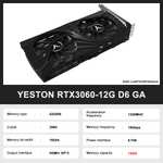 Видеокарта YESTON GeForce RTX 3060 12 ГБ новая
