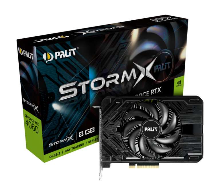 Видеокарта Palit GeForce RTX 4060 StormX (+16631 баллов или 21331 с подпиской СберПрайм)