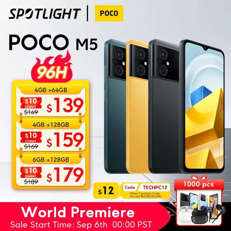 Смартфон POCO M5 global, 4/64 Гб