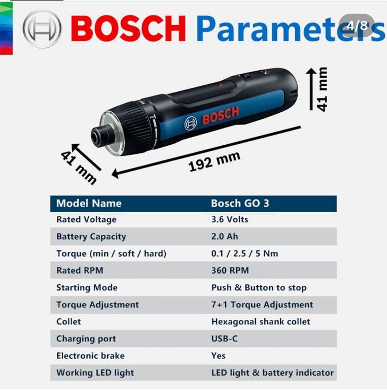 Bosch Go 3 аккумуляторная отвертка