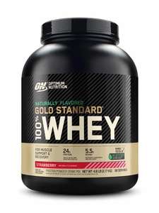 Сывороточный протеин Optimum Nutrition Naturally Flavored Gold Standard 100% Whey Клубника, 2180 гр.