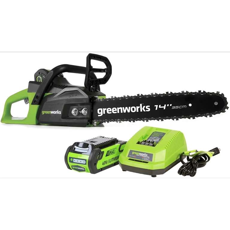 Пила аккумуляторная Greenworks 2005707UA 40 В 35 см АКБ и ЗУ в комплекте