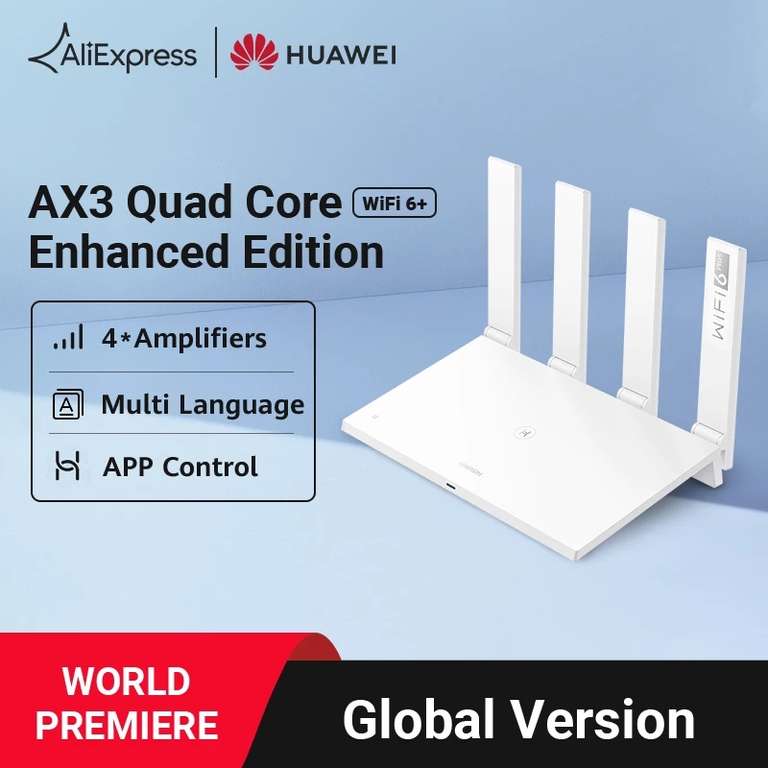Роутер Глобальная премиум-версия, четырехъядерный Wi-Fi Huawei AX3, 4 * усилителя, Wi-Fi 6 +, 3000 Мбит/с, VPN 2,4 ГГц и 5 ГГц