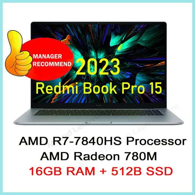 Ноутбук redmi book 15 R7-7840HS 16+512 Гб