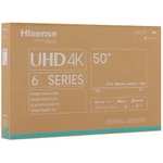 50" (127 см) LED-телевизор Hisense 50A6K, Direct LED, 4K UltraHD, Wi-Fi, 60 Гц, VIDAA, HDMIх3, USBх2