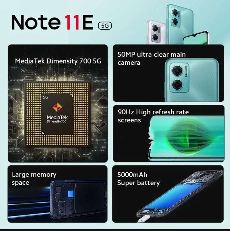 Смартфон Redmi Note 11e, 4+128GB