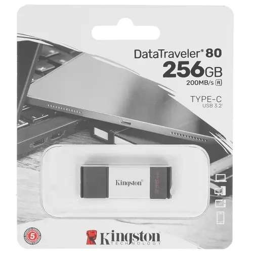 Память OTG USB Flash 256 ГБ Kingston DataTraveler 80 (при оплате на сайте)