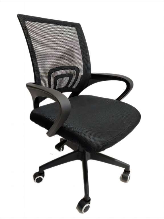 Кресло офисное чёрно-серое + кэшбек 50%