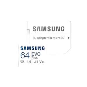 Карта памяти Samsung Evo Plus microSDXC 64GB Class 10 UHS-I (U1) + SD adapter (MB-MC64KA)