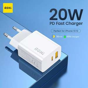 Зарядное устройство AOHI USB Type-C/20 Вт/Quick Charge 4.0 (3.0)