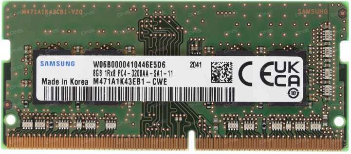 Оперативная память DDR4 SoDIMM Samsung M471A1K43EB1-CWE 8GB/3200МГц/PC21300