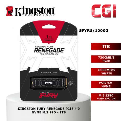 1000 ГБ SSD M.2 накопитель Kingston FURY Renegade SFYRS/1000G (с картой OZON)