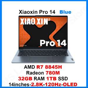 Ноутбук Lenovo Xiaoxin Pro 14, 14", 2880*1800, AMD 2024, R7 8845H, 32 ГБ/1 ТБ, windows 11