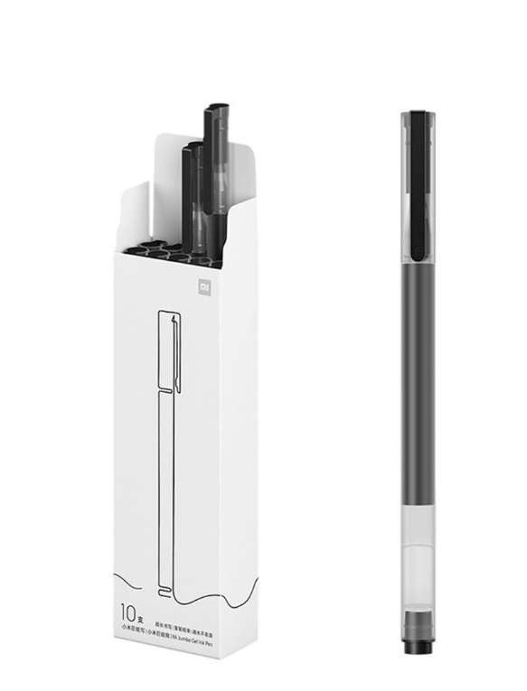 Набор гелевых ручек Xiaomi MI Jumbo Gel Ink Pen, 10 шт, черная паста