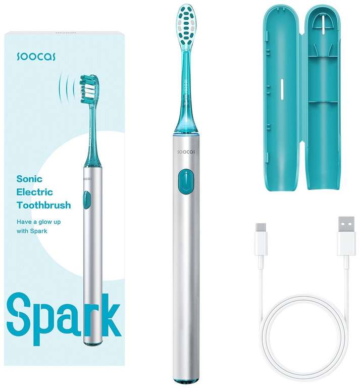 Дорожная электрическая/звуковая зубная щетка SOOCAS Spark MT1 (экосистема Xiaomi, цена с Ozon картой)