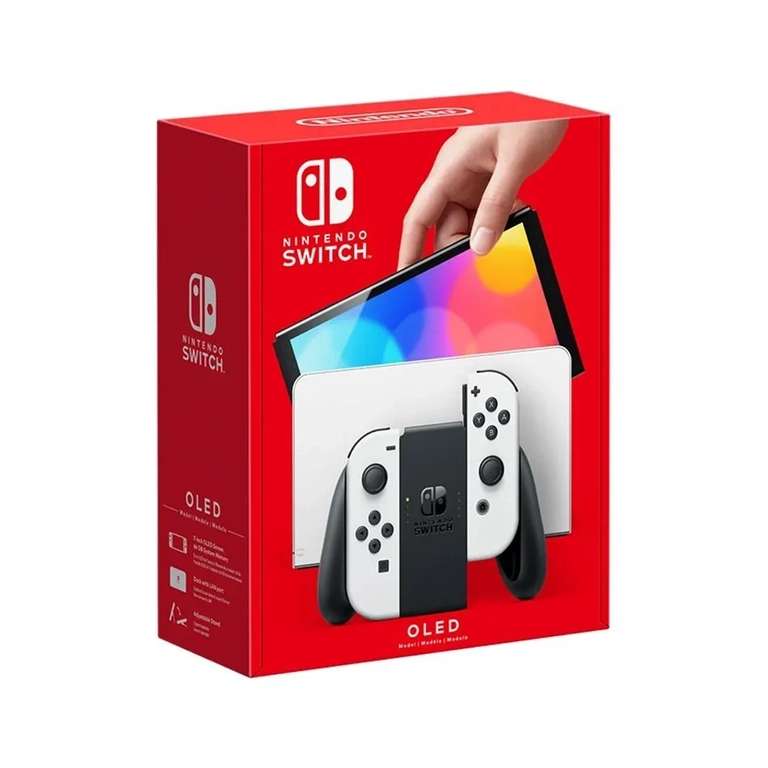 Игровая приставка Nintendo Switch OLED 64 Gb, белая (с Озон картой, из-за рубежа)
