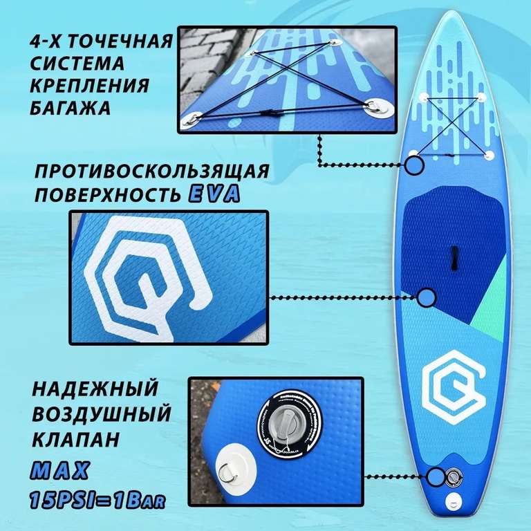 Надувная сап доска GQ RD BOARD SUP 335х81х15 см