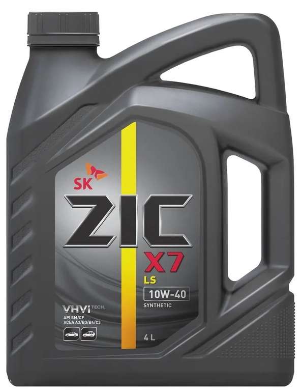 Моторное масло ZIC X7 LS 10W-40 Синтетическое, 4 л