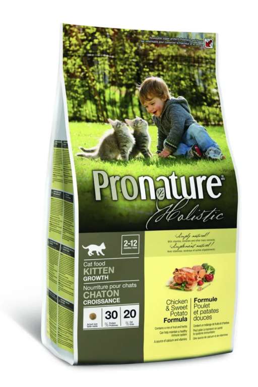[11.11] Сухой корм для котят pronature holistic 2,72 кг (с курицей и сладким картофелем)