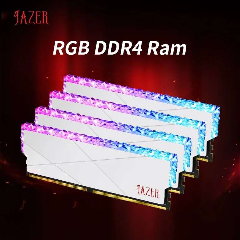 Оперативная память JAZER RGB DDR4, 8/16 Гб, 2666/3000/3200/3600 МГц