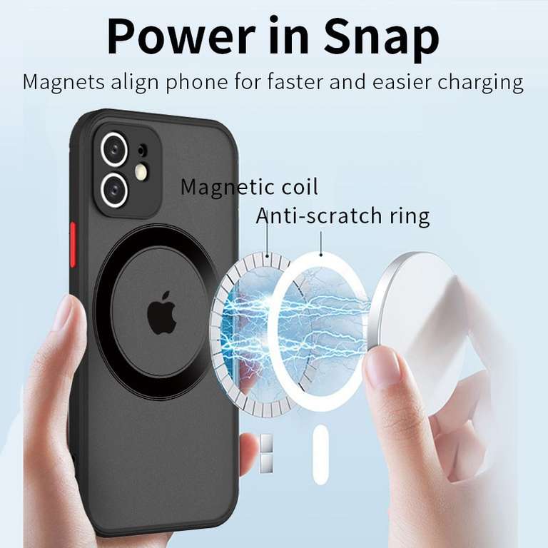 Матовый vагнитный чехол для беспроводной зарядки Magsafe для iPhone 14 13 11 12 Pro Max Mini Plus XS Max XR X, армированный чехол
