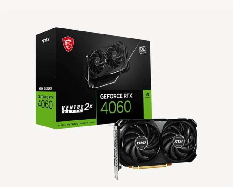 Видеокарта MSI GeForce RTX 4060 Ventus 2X Black 8G OC