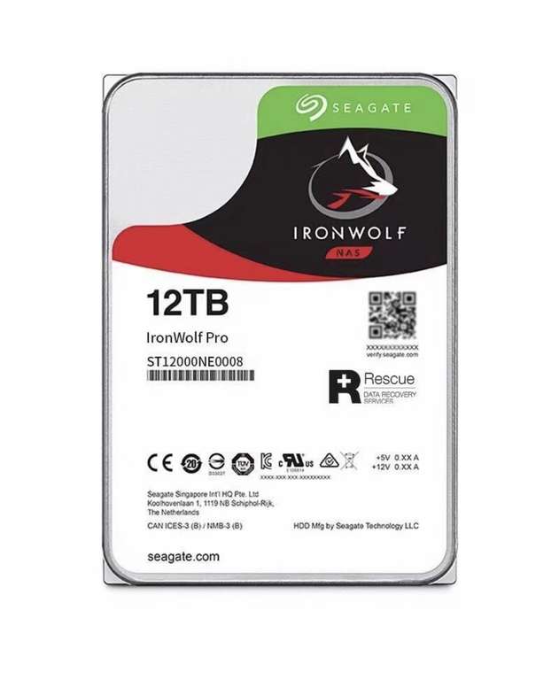 12 ТБ Внутренний жесткий диск Seagate IronWolf Pro ST12000NE0008 (IronWolf Pro ST12000NE0008) из-за рубежа