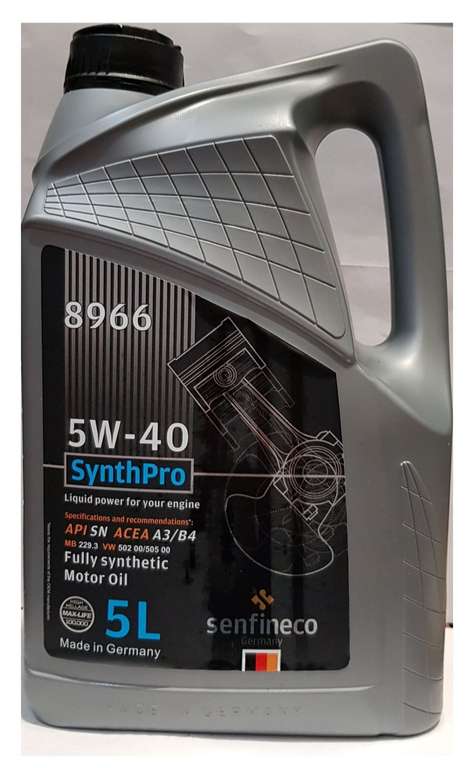 Масло моторное Senfineco SynthPro 5W-40 API SN ACEA A3/B4 - 5 л